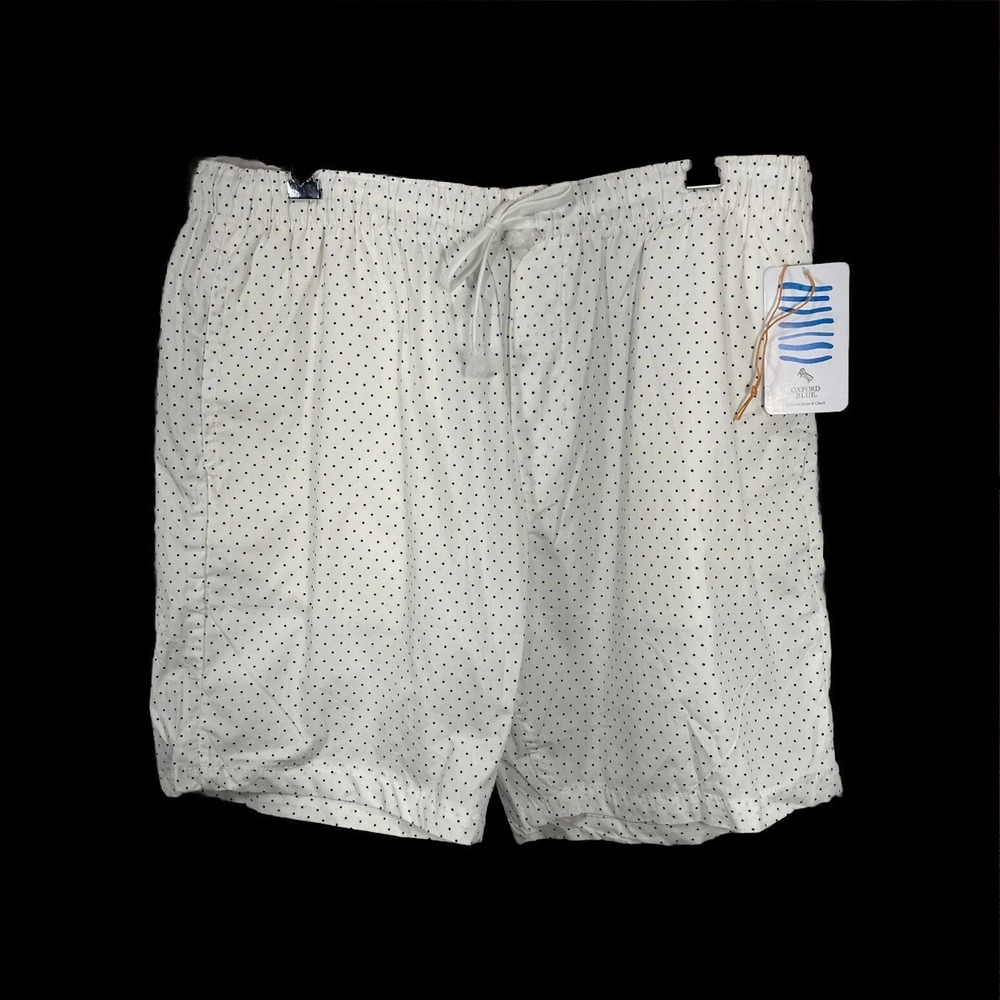 Oxford By Rebel James & Charli black and blue polkadots men's shorts NWT